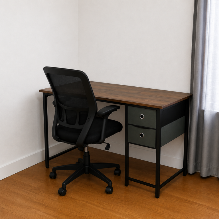 home office desk and chair assembly